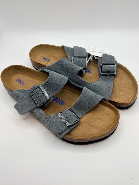 Birkenstock Other - Birkenstock Arizona Soft Footbed Suede Leather Sandals Size 42 Gray